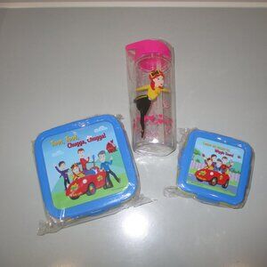 THE WIGGLES - Snack Set - 2 containers & 1 Cup w/Straw - NWT
